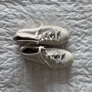 Women's White Platform Sneakers